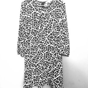 LOFT leopard print dress with 3/4 sleeves